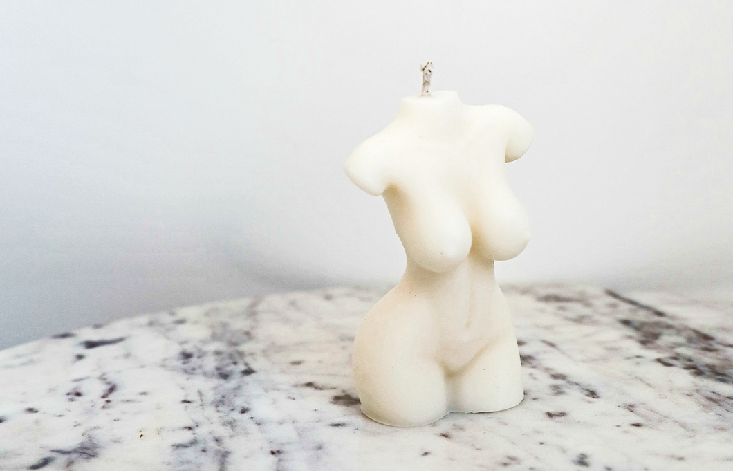 Women silhouette candle